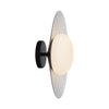 Cruz 15-in Metal - Black/White LED Flush Mount