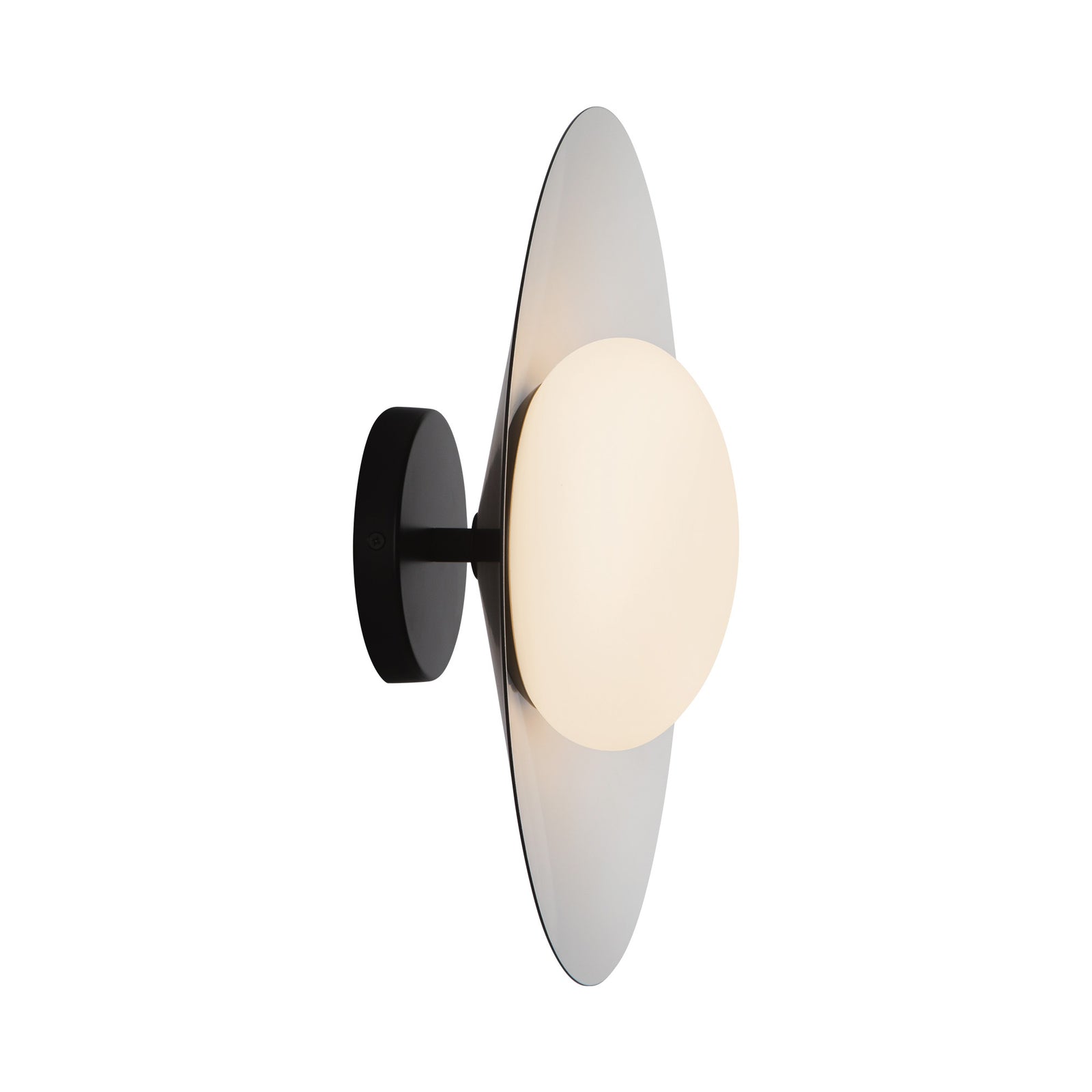 Cruz 15-in Metal - Black/White LED Flush Mount