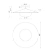Cruz 15-in Felt - Gray LED Flush Mount