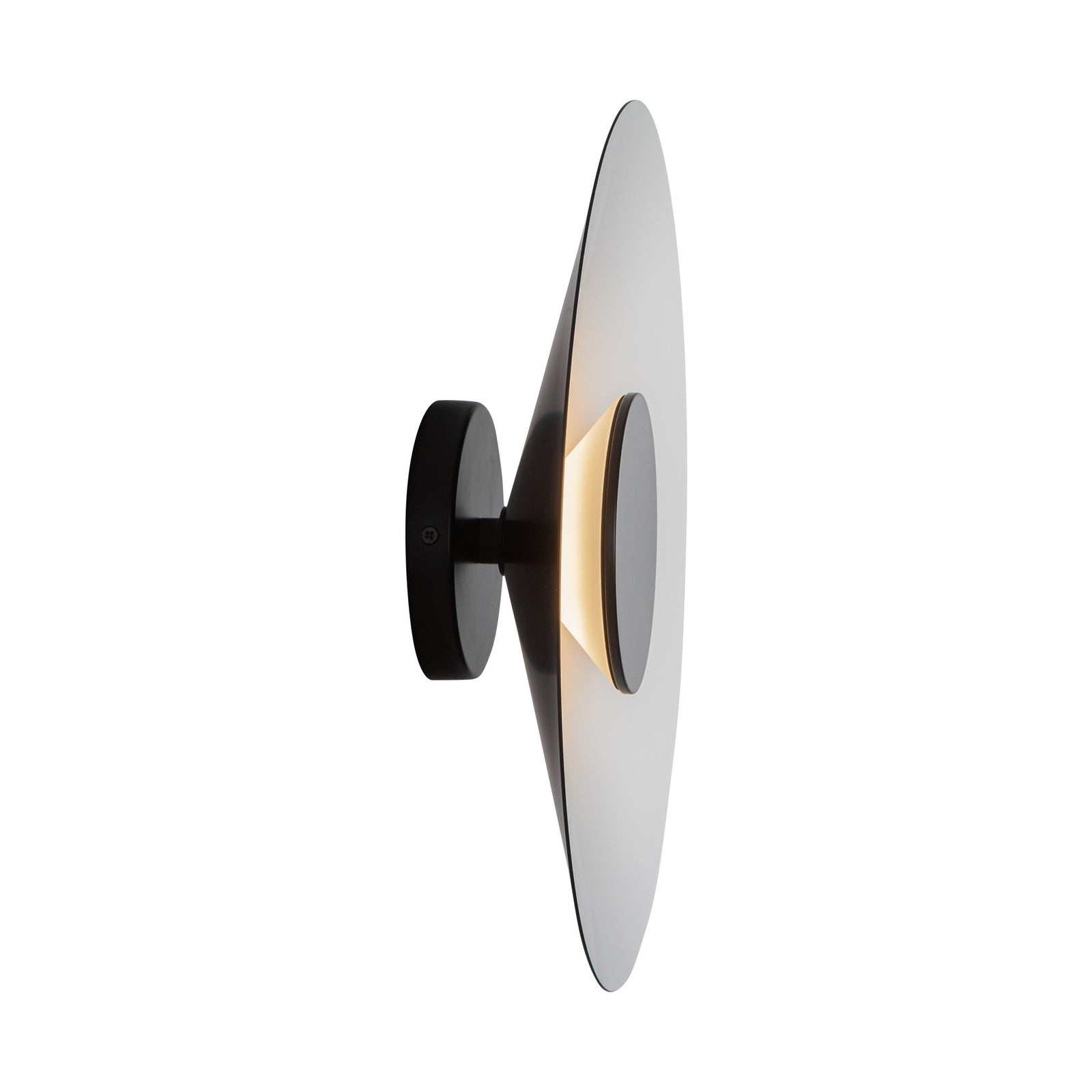 Cruz 15-in Metal - Black/White LED Wall Sconce
