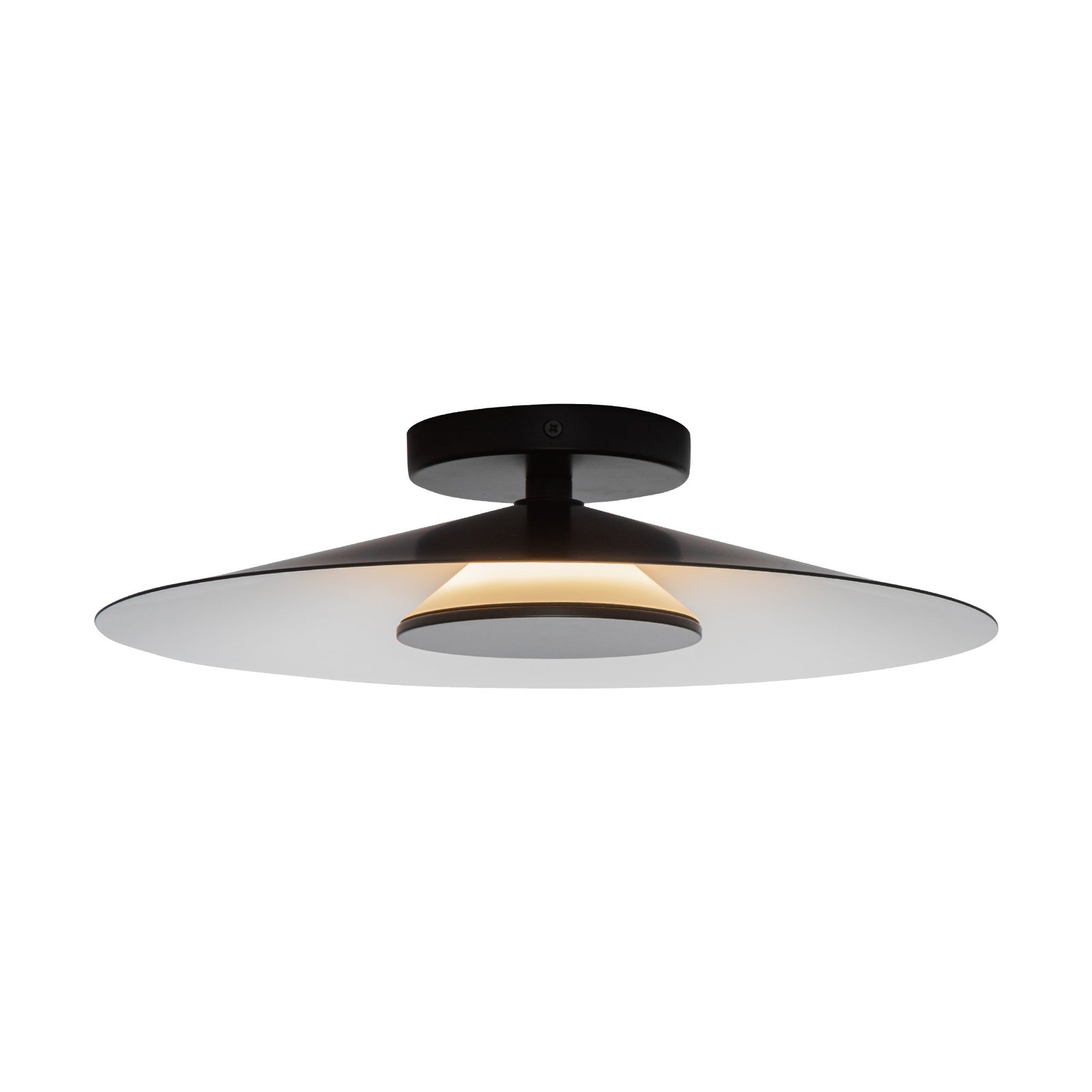 Cruz 15-in Metal - Black/White LED Wall Sconce