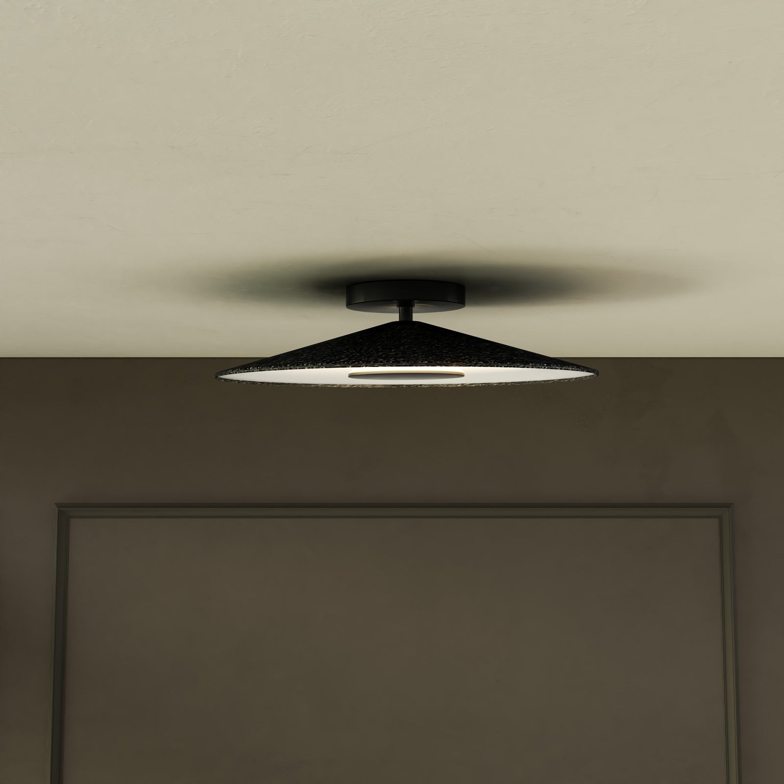 Cruz 15-in Metal - Black/White LED Wall Sconce