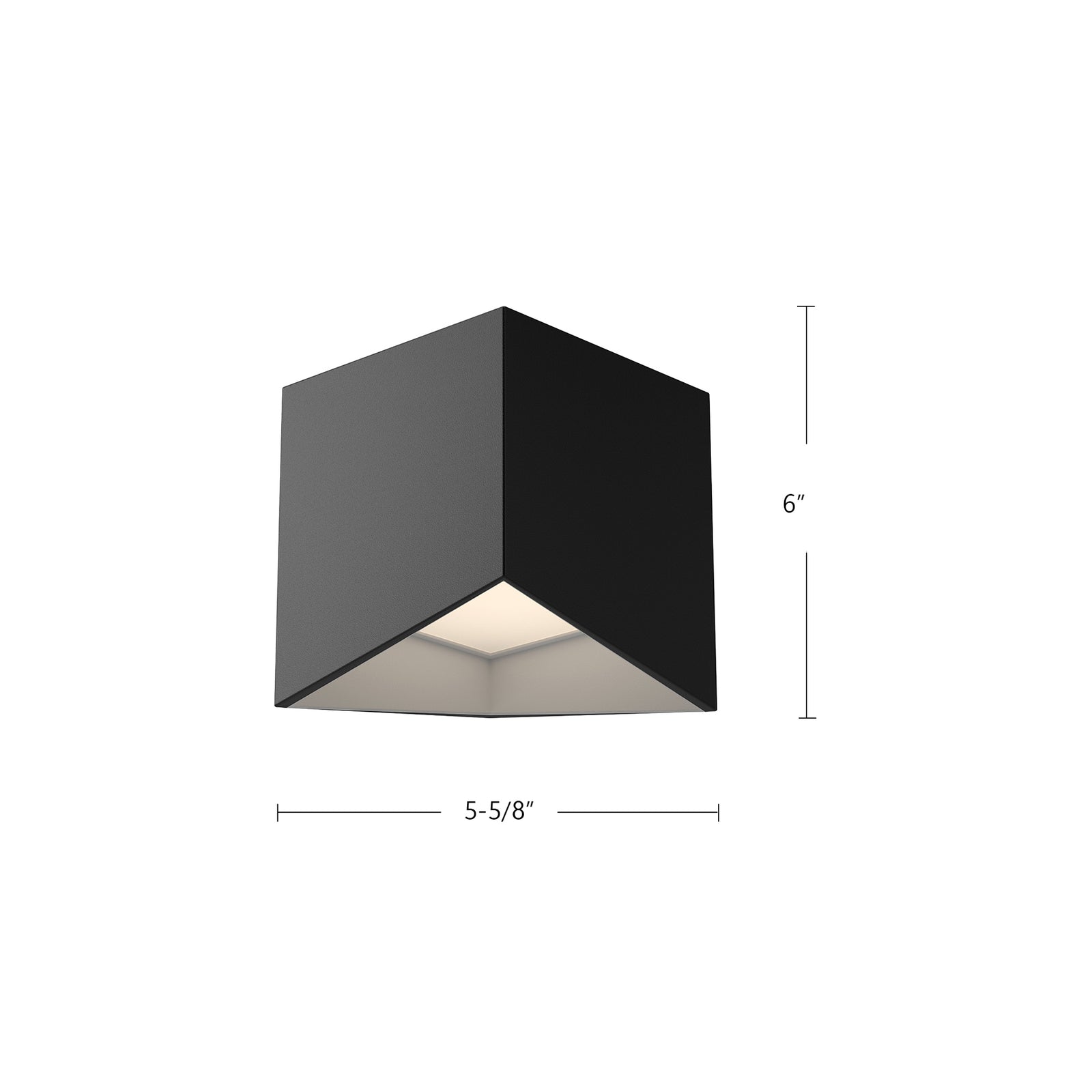 Cubix 5-in Black/White LED Flush Mount