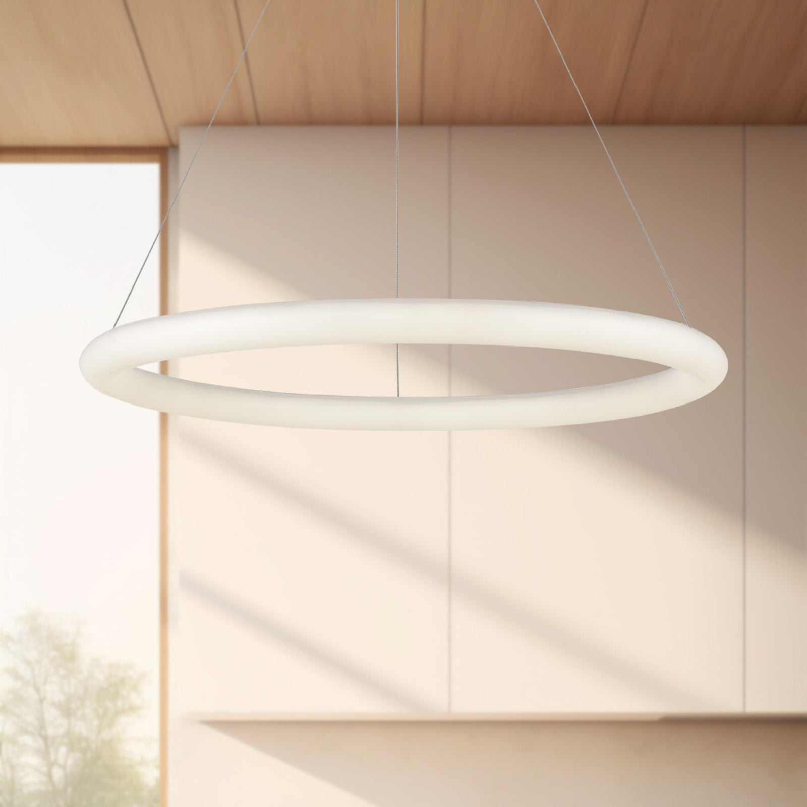 Cumulus Minor 40-in White LED Pendant