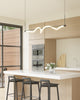 Cursive 54-in Black LED Linear Pendant