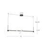 Cursive 54-in Black LED Linear Pendant