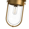 Cyrus 8-in Aged Gold/Clear Glass 1 Light Flush Mount