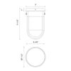 Cyrus 8-in Aged Gold/Clear Glass 1 Light Flush Mount