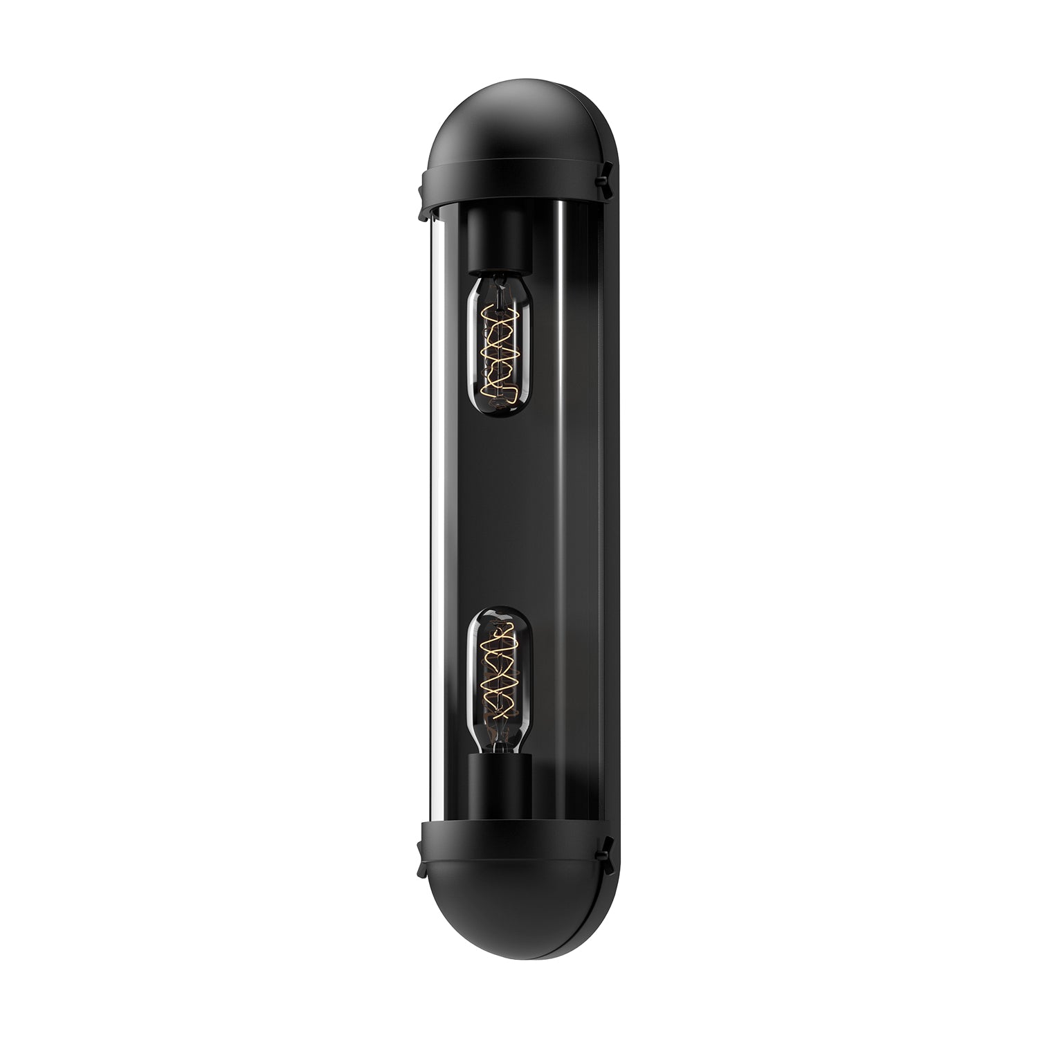 Cyrus 6-in Clear Glass/Matte Black 2 Lights Vanity