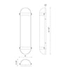 Cyrus 6-in Aged Gold/Clear Glass 2 Lights Vanity