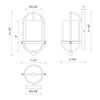 Cyrus 7-in Aged Gold/Clear Glass 1 Light Wall/Vanity