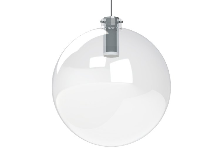 Sphere 12" Clear Glass Pendant - PC Socket