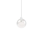 Sphere 8" Clear Glass Single Pendant - 3W - White Socket