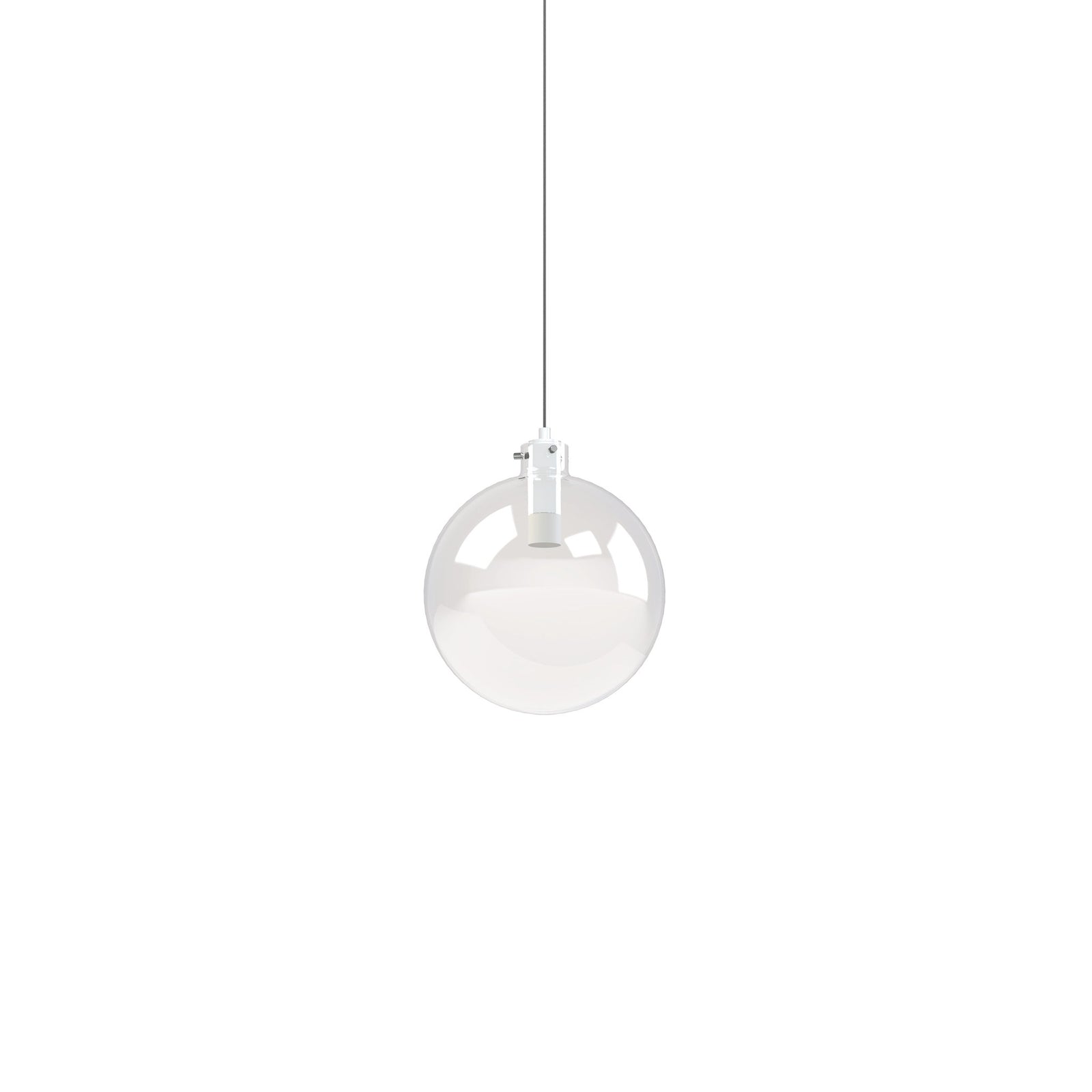 Sphere 8" Clear Glass Single Pendant - 3W - White Socket