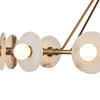 Dahlia 46-in Vintage Brass/Alabaster LED Chandeliers