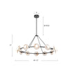 Dahlia 46-in Urban Bronze/Alabaster LED Chandeliers