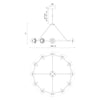 Dahlia 46-in Urban Bronze/Alabaster LED Chandeliers