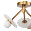 Dahlia 13-in Vintage Brass/Alabaster LED Semi Flush Mount