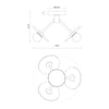 Dahlia 13-in Urban Bronze/Alabaster LED Semi Flush Mount