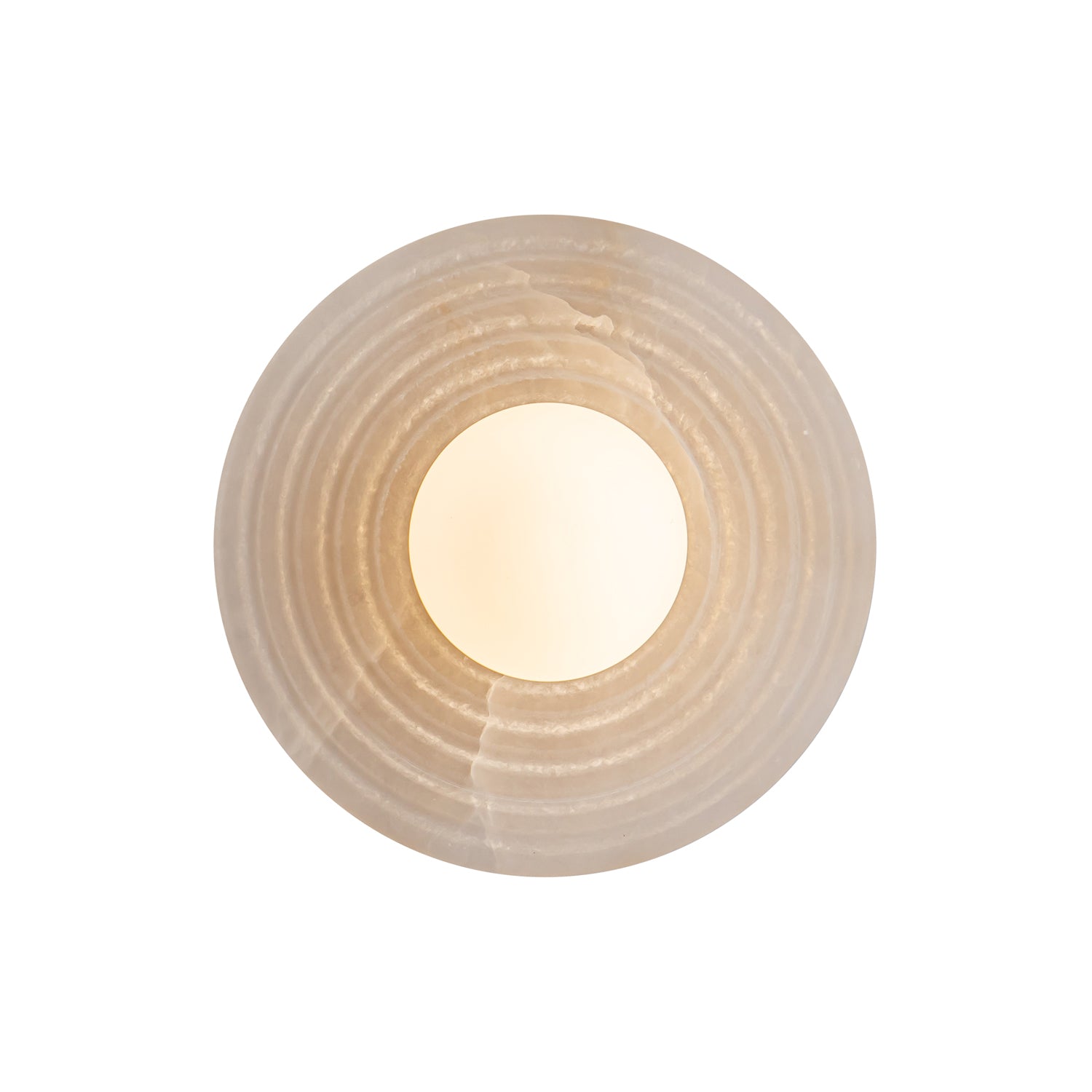 Dahlia 6-in Vintage Brass/Alabaster LED Wall/Vanity