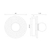 Dahlia 6-in Urban Bronze/Alabaster LED Wall/Vanity