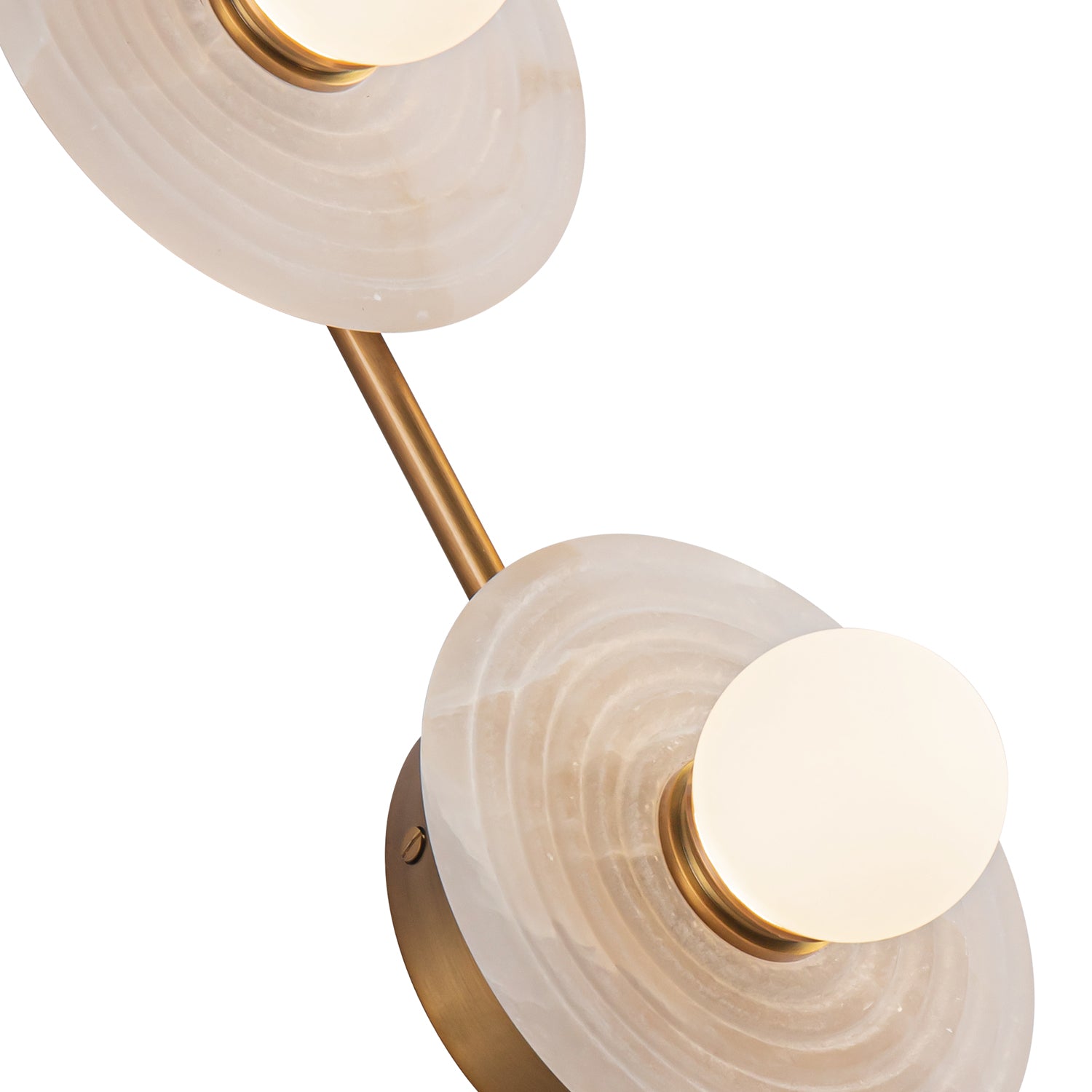 Dahlia 14-in Vintage Brass/Alabaster LED Wall/Vanity