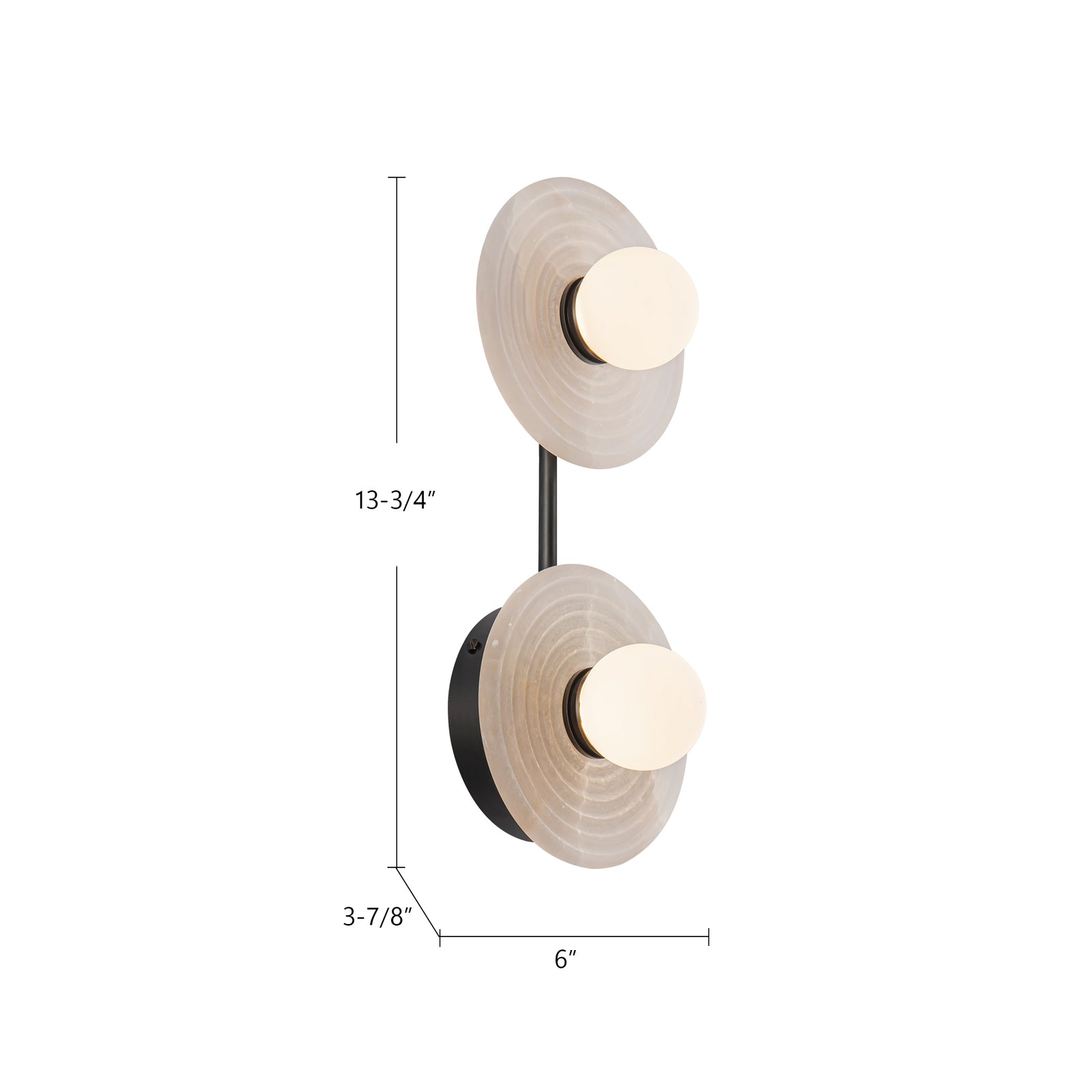 Dahlia 14-in Urban Bronze/Alabaster LED Wall/Vanity