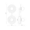 Dahlia 14-in Urban Bronze/Alabaster LED Wall/Vanity