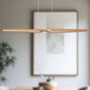 Dakota 42-in Beech Wood LED Linear Pendant