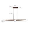 Dakota 42-in Beech Wood LED Linear Pendant