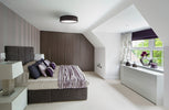 Dalton 16-in Black LED Flush Mount