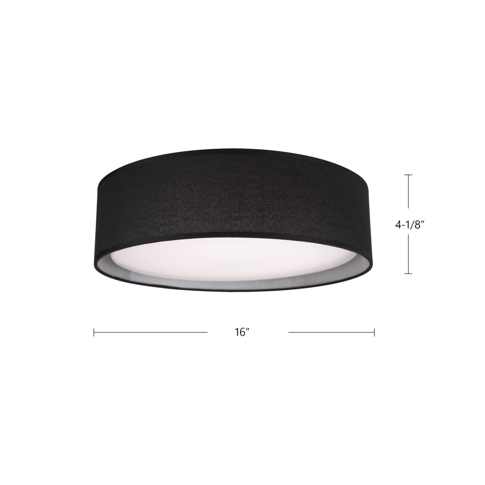 Dalton 16-in Black LED Flush Mount