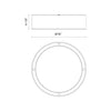 Dalton 16-in Black LED Flush Mount