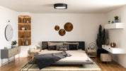 Dalton 20-in Black LED Flush Mount