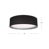 Dalton 20-in Beige LED Flush Mount