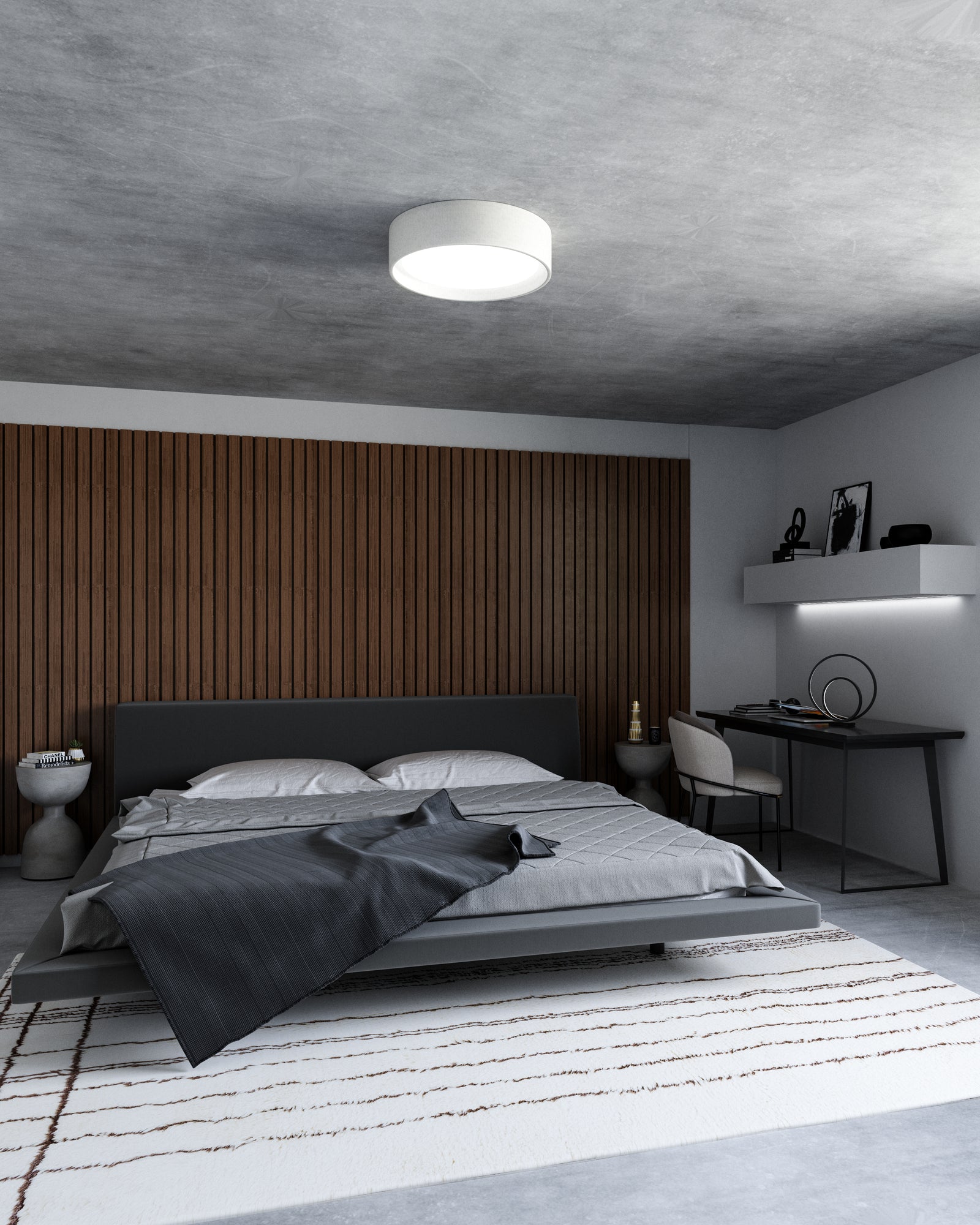 Dalton 20-in White LED Flush Mount