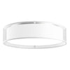 Dalton 20-in White Organza LED Flush Mount