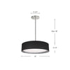 Dalton 16-in Beige LED Pendant