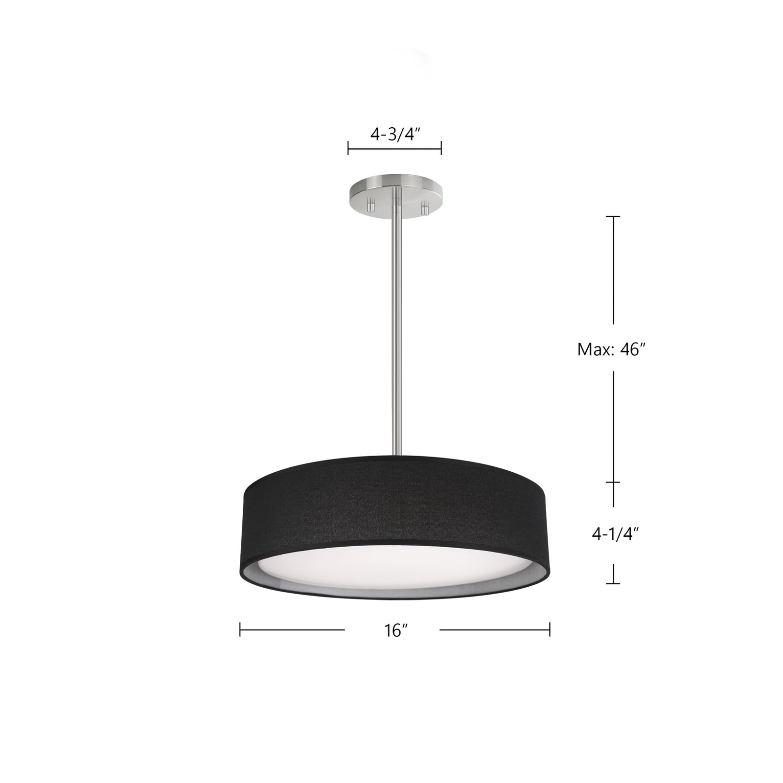 Dalton 16-in Beige LED Pendant