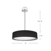 Dalton 20-in White Organza LED Pendant