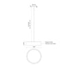 Dalton 20-in White Organza LED Pendant