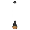 Daphne 7-in Matte Black/Brown Cotton Rope 1 Light Pendant