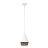Daphne 7-in White/Brown Cotton Rope 1 Light Pendant
