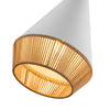 Daphne 7-in White/Brown Cotton Rope 1 Light Pendant