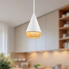 Daphne 7-in White/Brown Cotton Rope 1 Light Pendant
