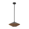 Daphne 15-in Matte Black/Brown Cotton Rope 1 Light Pendant