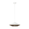 Daphne 15-in White/Brown Cotton Rope 1 Light Pendant