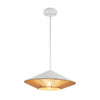 Daphne 15-in White/Brown Cotton Rope 1 Light Pendant