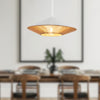 Daphne 15-in White/Brown Cotton Rope 1 Light Pendant
