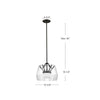 Deco 12-in Clear/Black LED Pendant